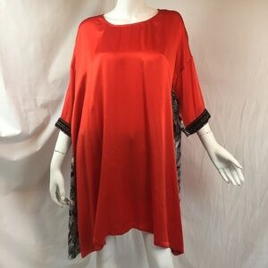 Roberta Freymann Vintage silk beaded oversized caftan